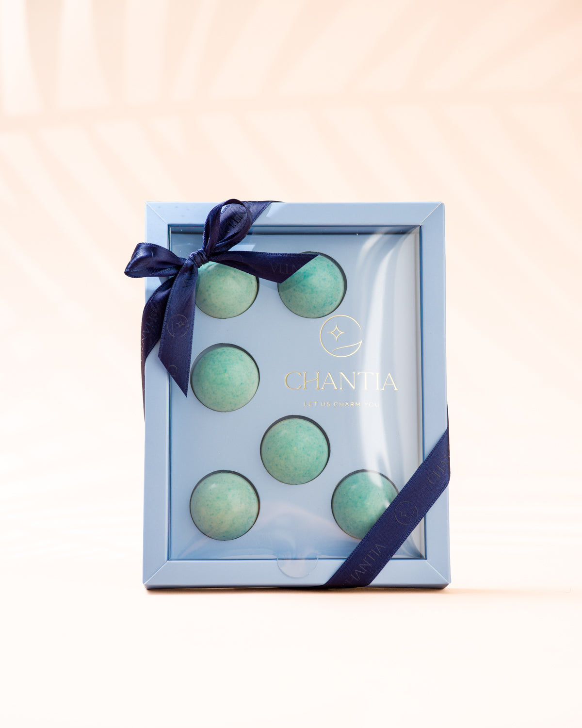 Cutie Marturie Botez Albastru, 6 Praline