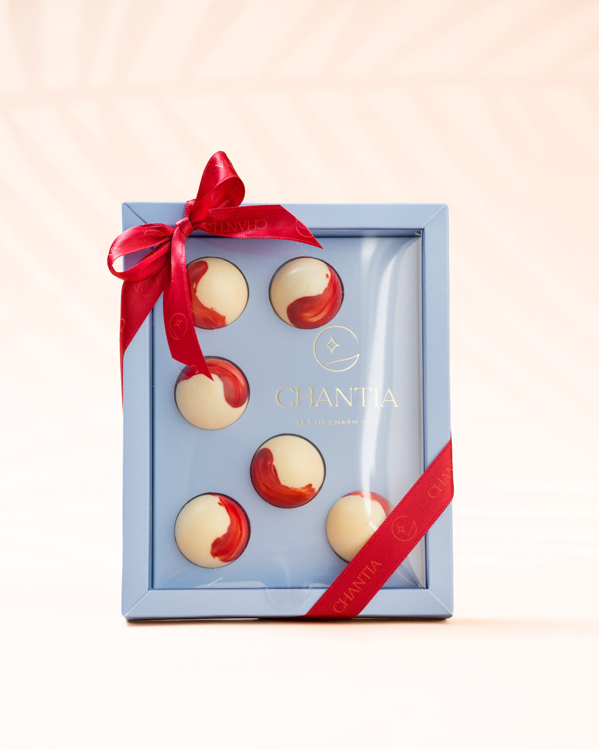 Cutie Marturie Botez Albastru, 6 Praline