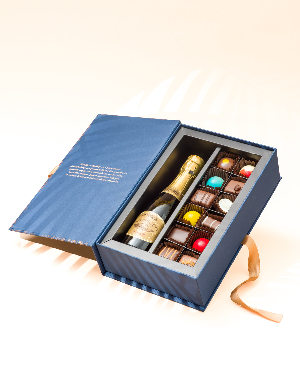 Cutie Cadou Marturie cu Sticla, 12 Praline