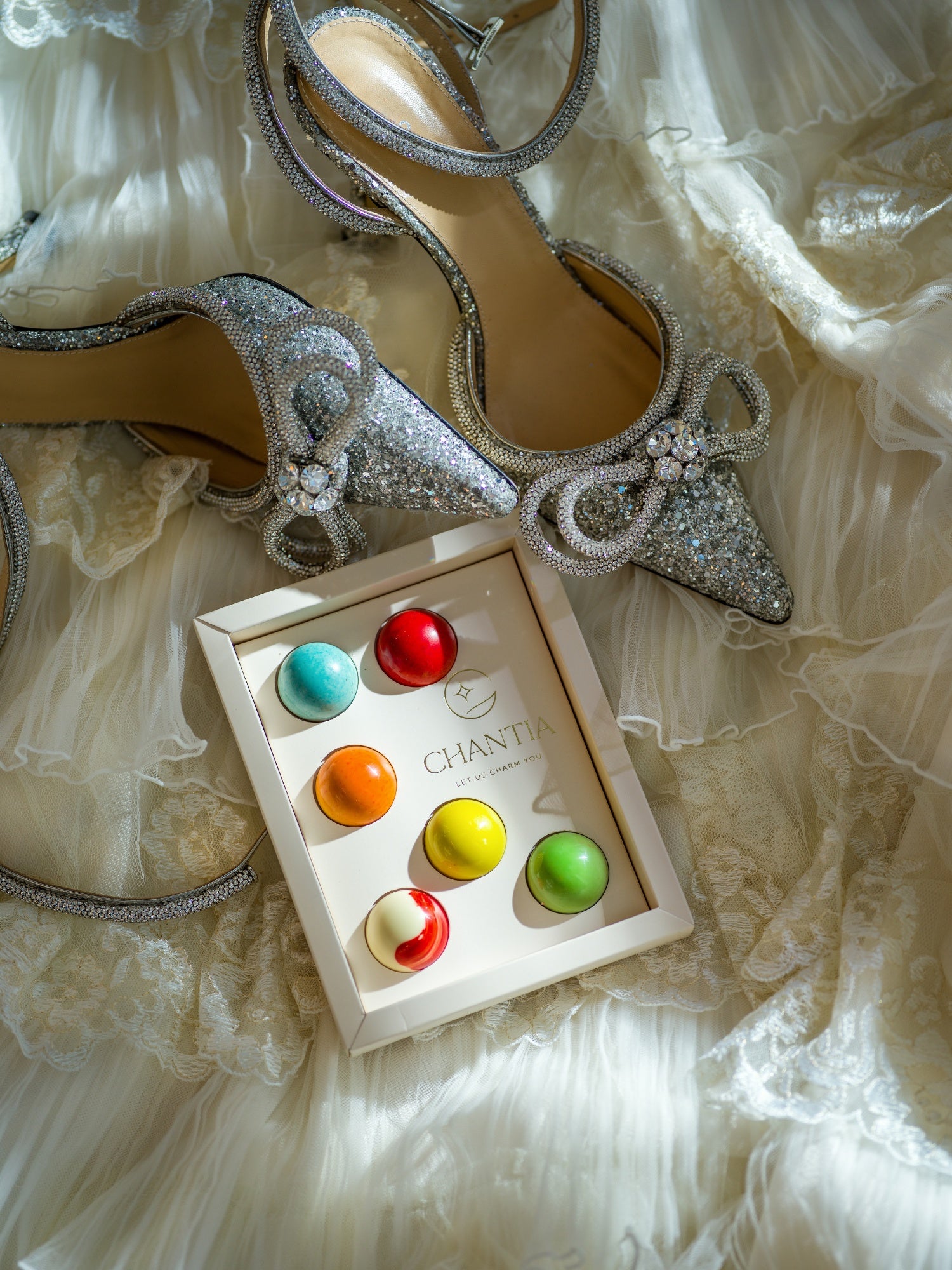 Cutie Marturie Eveniment Alb, 6 Praline